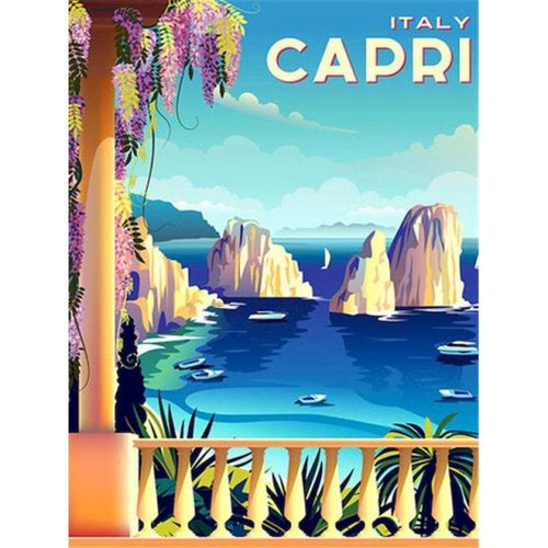 Paint By Numbers Cityscape - Capri Italy