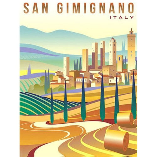 Paint By Numbers Cityscape - San Gimignano Italy