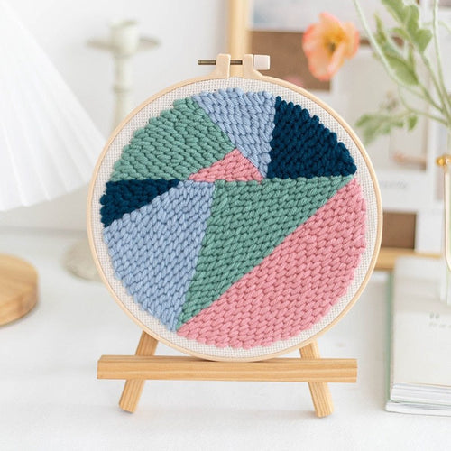 Punch Needle Embroidery Kits for Beginners - Geometric Triangles