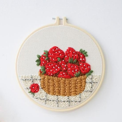 Punch Needle Starter Kits - Strawberry Basket