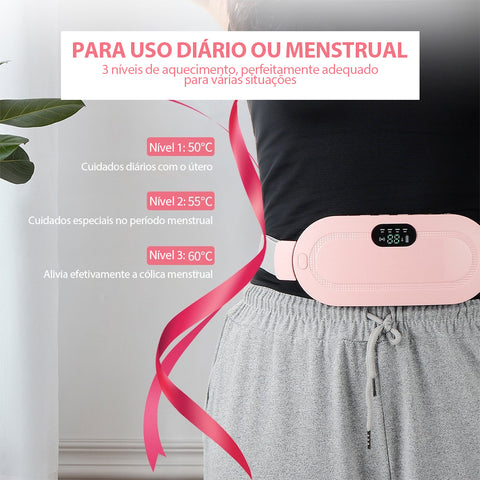Cinta Térmica Massageadora para Alívio de Cólicas Menstruais Recarregável - LadyComfort