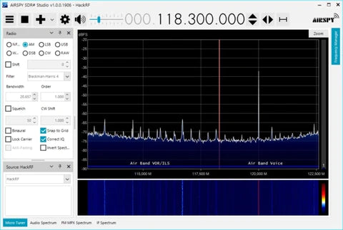 Airband radio in AM.