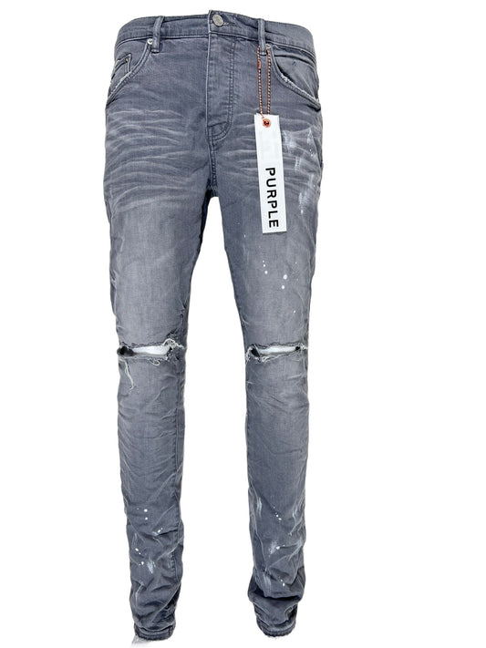 PURPLE BRAND P001-IOR INDIGO OIL REPAIR JEANS- Probus