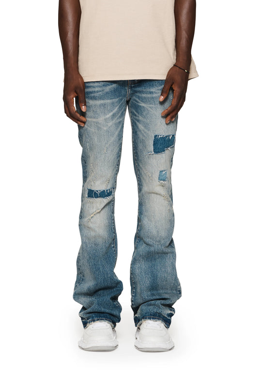 Purple Brand Full Repair Flare Jeans