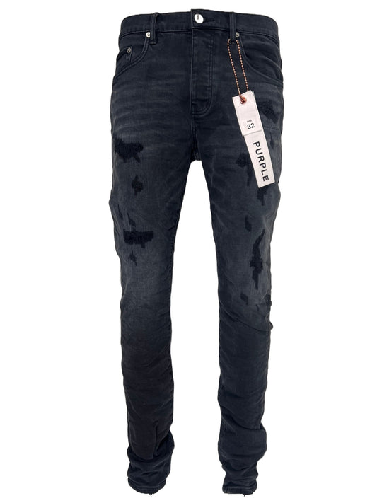 Purple Brand Men's P001 Black Resin 3/D Jeans, Size 34