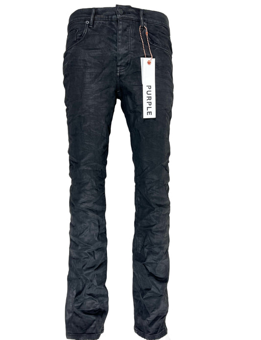 Purple Mens Slim Fit Jeans P002-BLR Black Repair