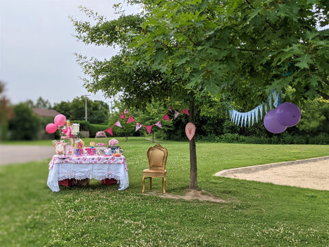 Fête d'enfants au parc avec Couleur Pastel et Fêtes et Fanions