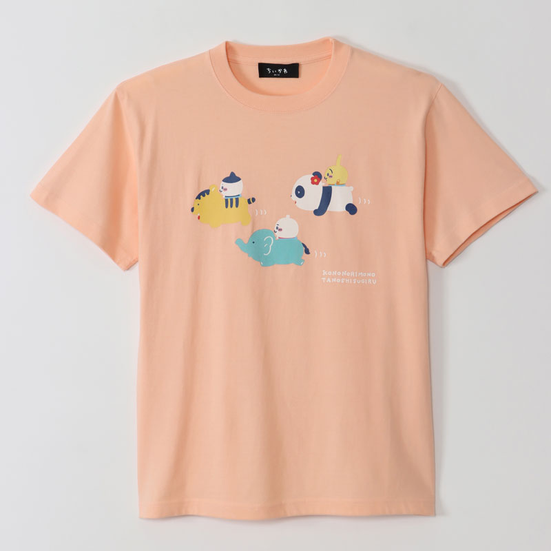 ちいかわ 新品未使用☺男女 ビッグシルエットＬ Tシャツお絵描き☺ちい