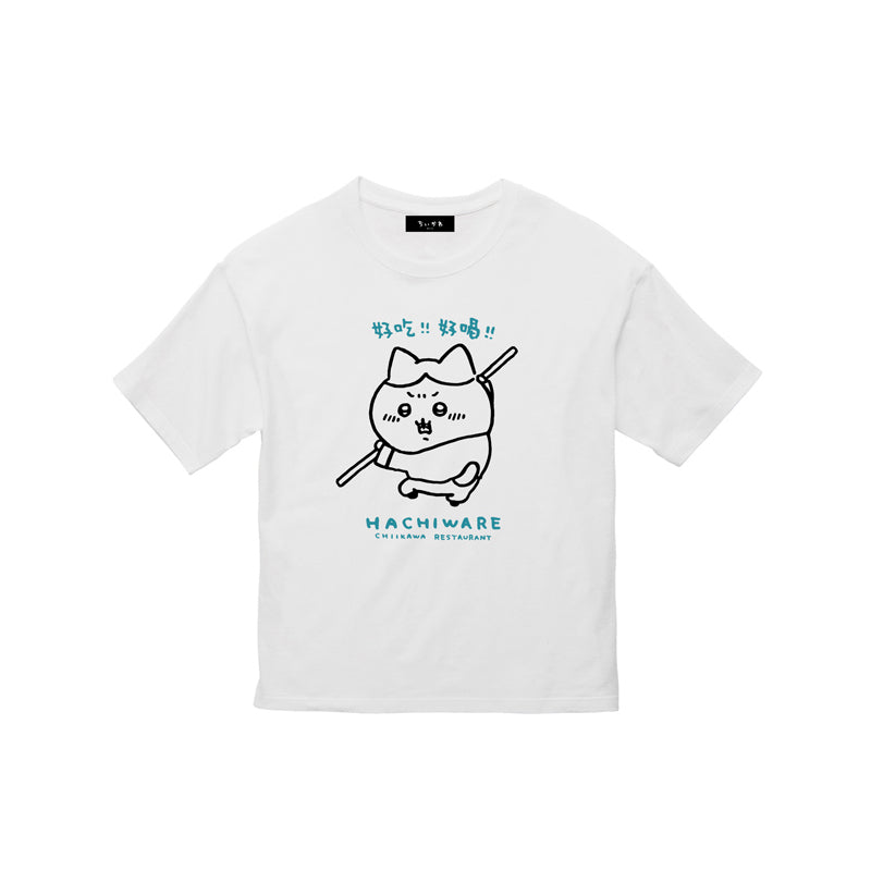 桜 印 ちいかわ 飯店 Tシャツ ネオンアート Mサイズ 黒 うさぎ