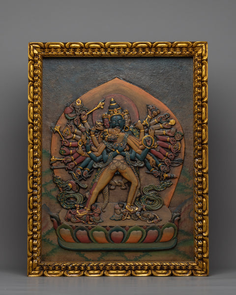 Wooden Relief Chakrasamvara Art