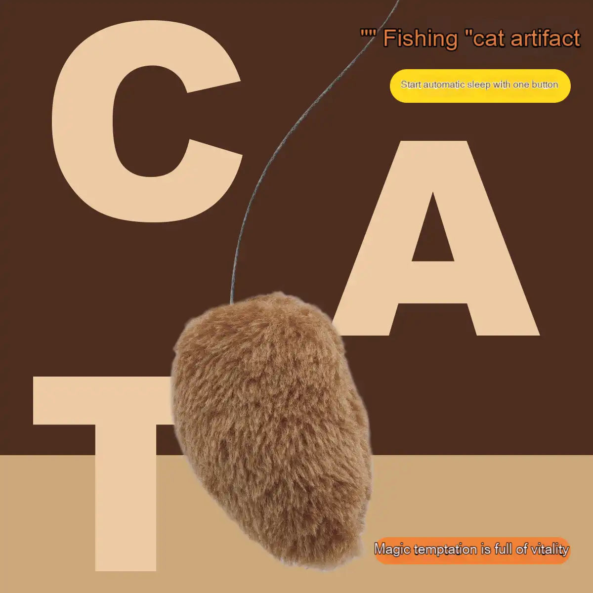 MEACAOFG Automatic cat teaser squirrel toys self hi boredom teaser cat stick kitten cat toys electric smart cat toys with