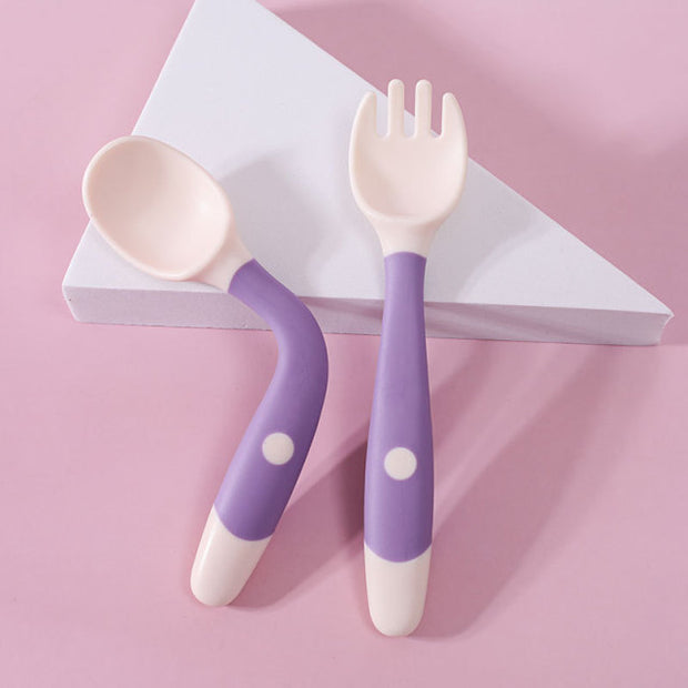 Silicone Spoon Fork for Baby Utensils Set