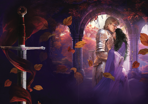 illustration of Maximilian and Alys for the special edition of The Wolf & the Witch