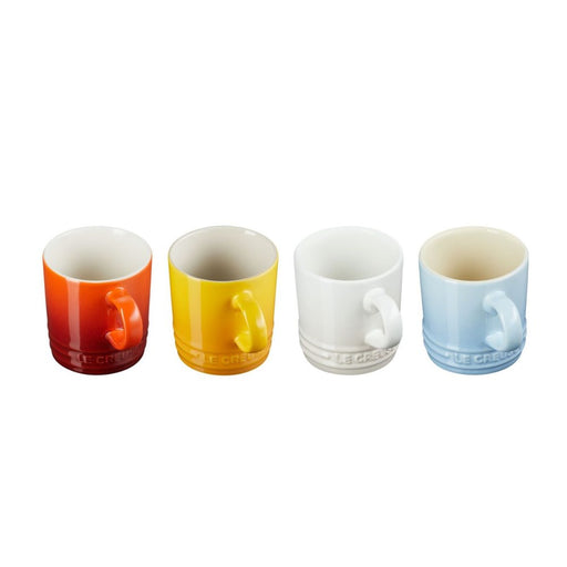 Stoneware Rainbow Set of 6 Espresso Mugs