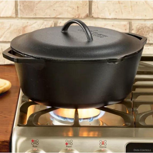 Lodge LC6DD 6 Quart Cast Iron Double Dutch Oven