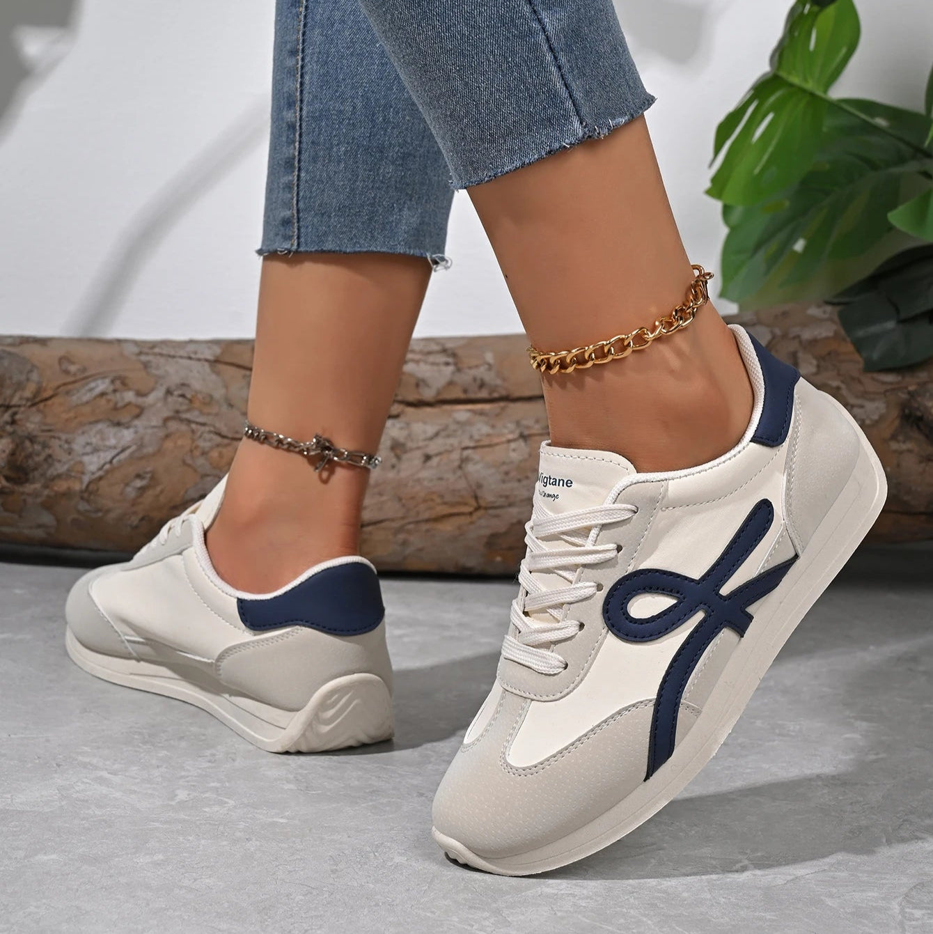 Tênis Feminino Casual Couro Sintético e Camurça - Outlet do Cazé
