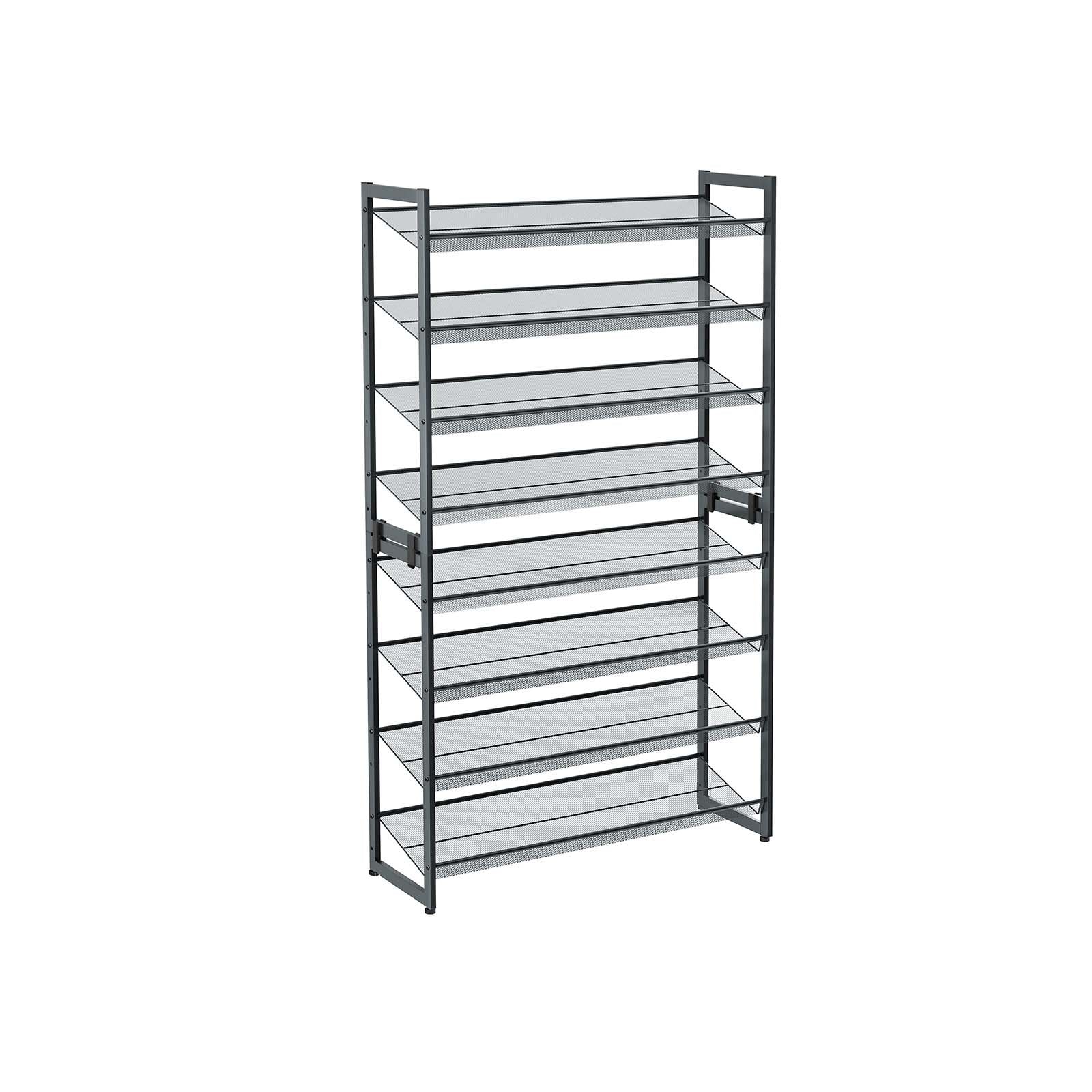 Photos - Shoe Cabinet / Rack Songmics 2 Stackable Shoe Racks, Grey UKLMR08GB 