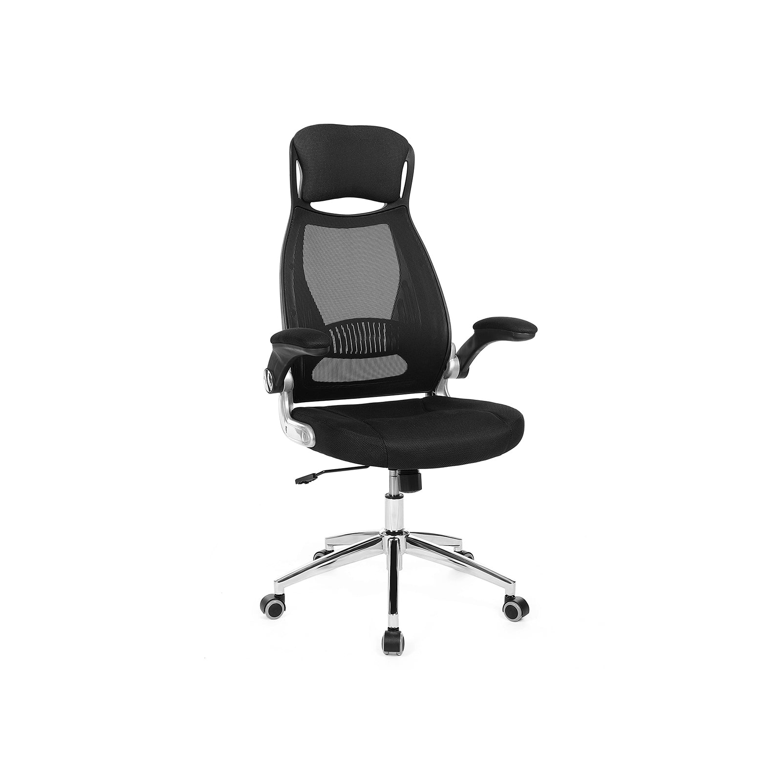 Image of SONGMICS Office Chair High Back, Mesh Office Chair, Swivel Desk Chair, Flip up Armrests, OBN86BUK