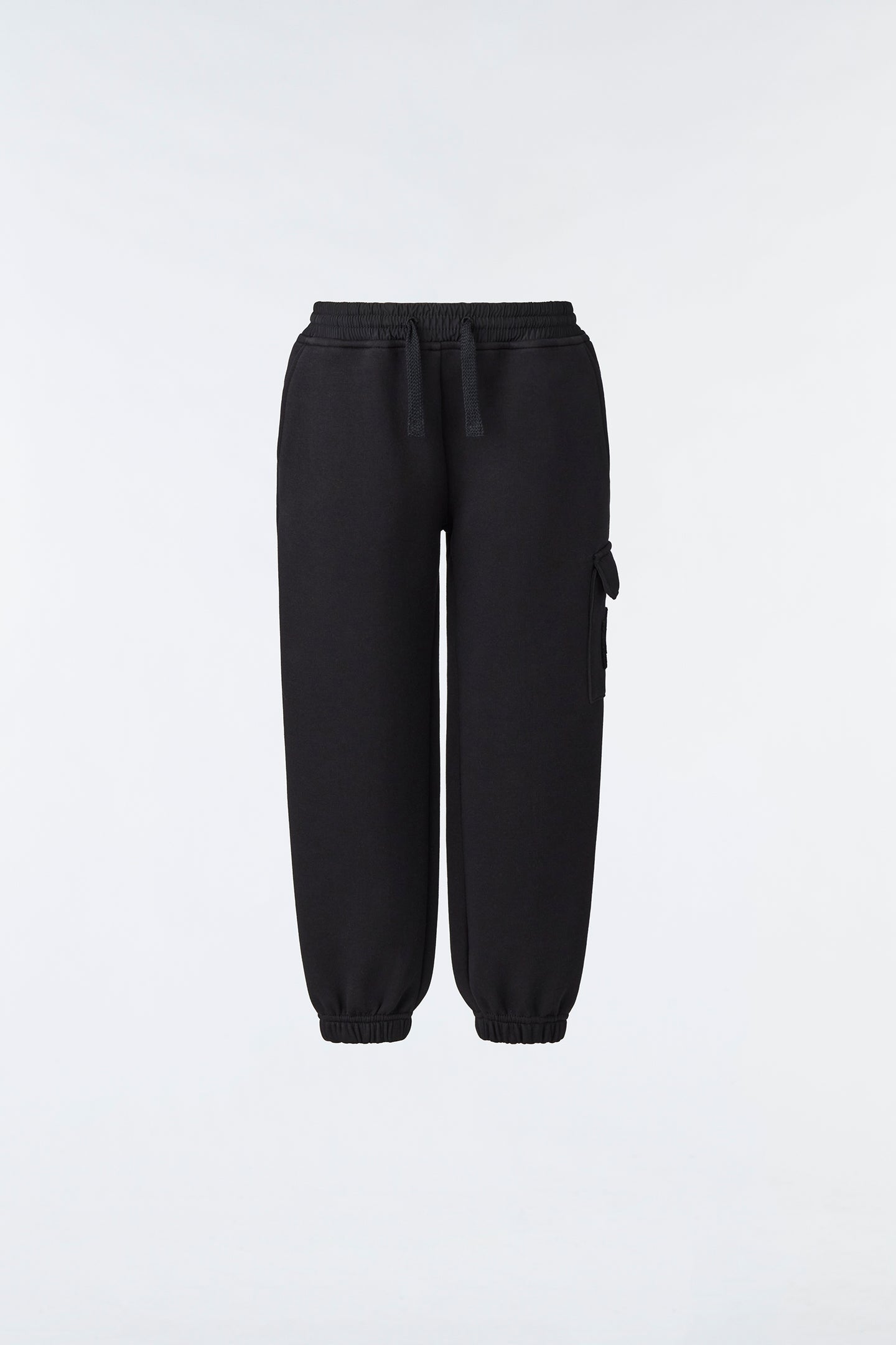 TRACKSUIT PANTS IN DOUBLE FACE JERSEY - BLACK / WHITE