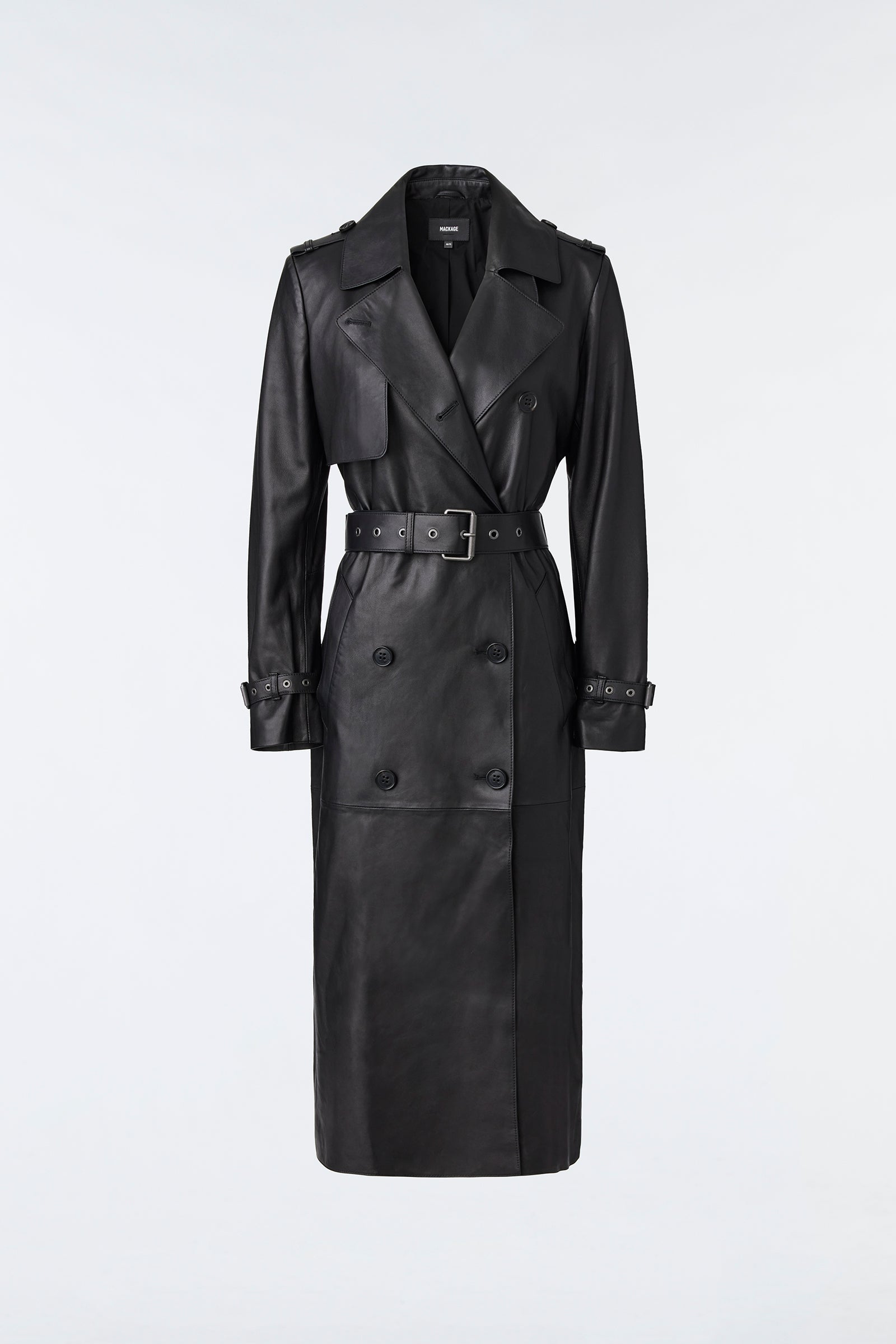 Gael, (R) Leather trench coat with belt for ladies | Mackage® US