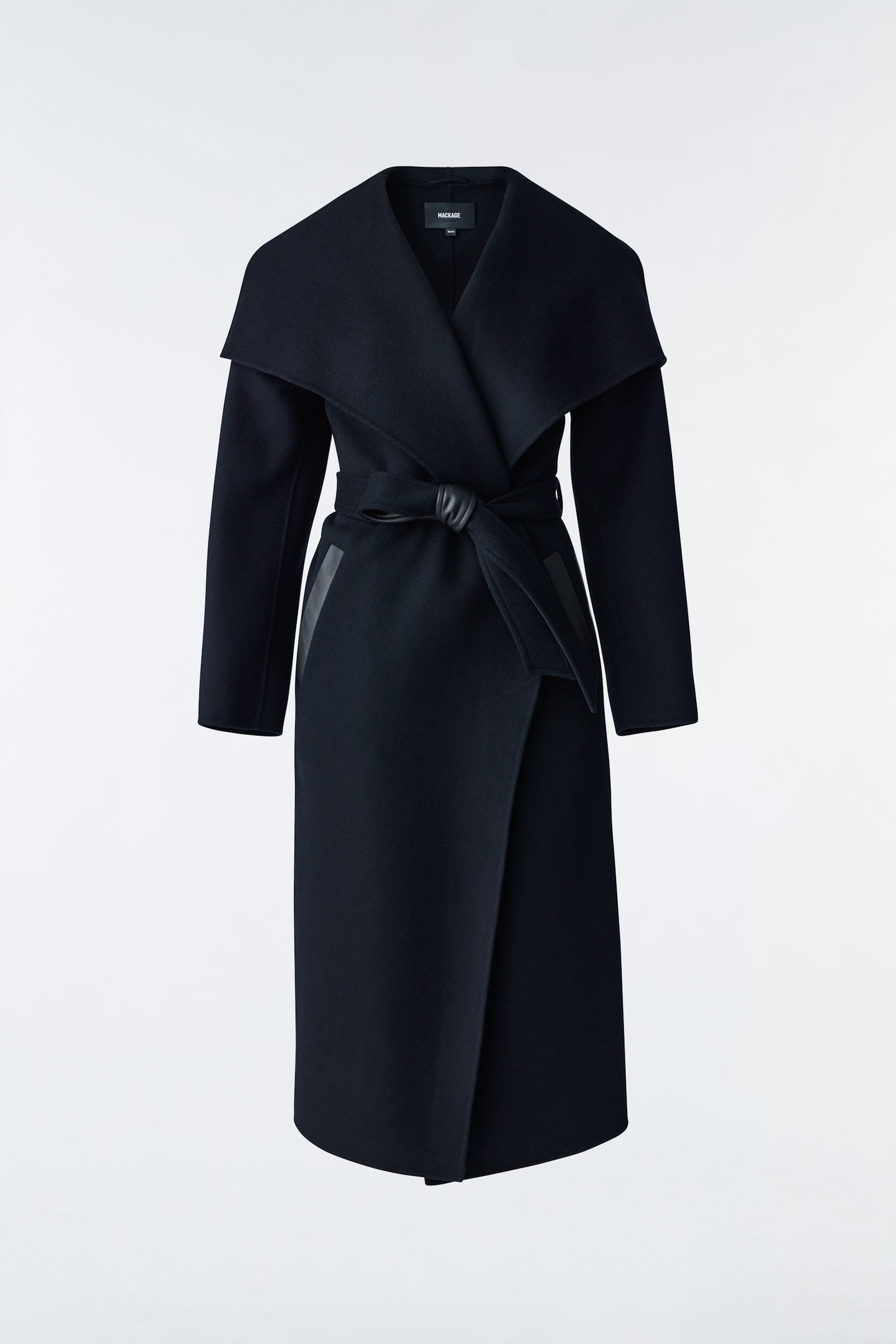 Belted Double Face Hooded Wrap Coat - Ready to Wear