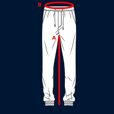 4iCe® Elite Boxing embroidered sweatpants size guide