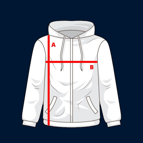 4iCe®  Elite Boxing zip hoodies size guide