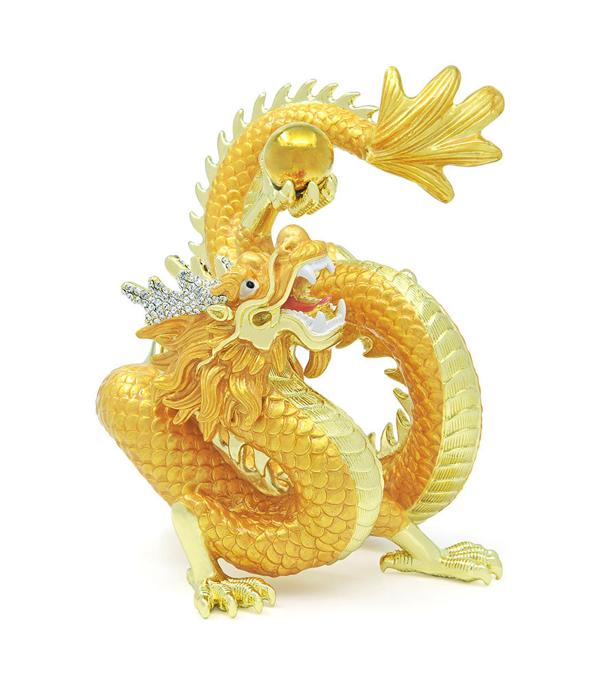 Rising Golden Dragon Holding a Pearl | FSMegamall.com | Reviews on Judge.me