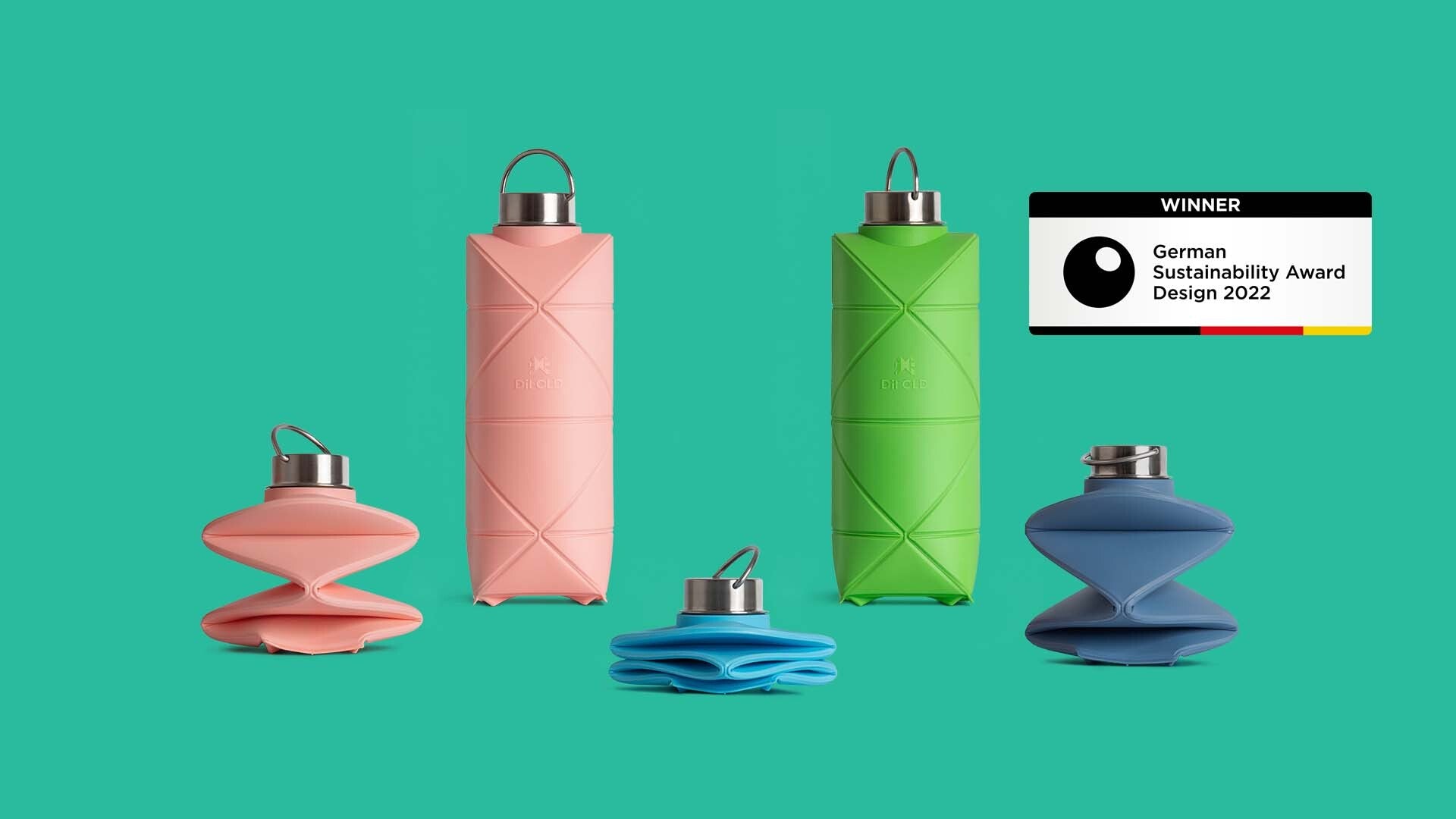 DiFOLD collapsible reusable Origami Bottle