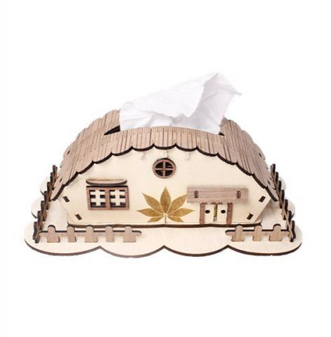 House-shaped tissue box