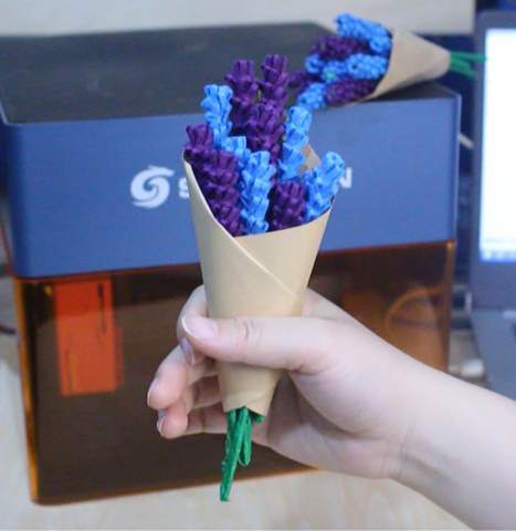 How to Make a Bouquet of Non-Woven Fabric Lavender Using Laser Engraving Machine?