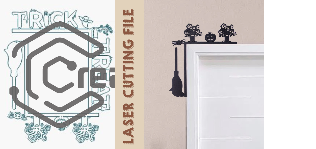 Halloween Door Corner Laser Cutting File Bundle - DIY Spooky Entryway Decor by Creatorally