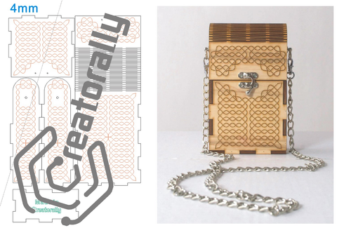 Elegant Wooden Handbag Laser Cutting File by Creatorally