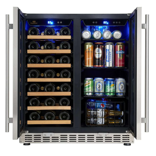 KingsBottle KBU50BX 24 inch Under Counter Beer Cooler Fridge Built in