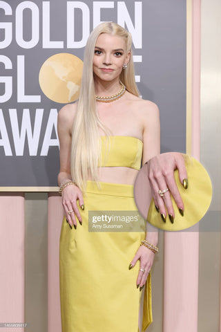 Anya Taylor joy golden globes 2023 manicure nails
