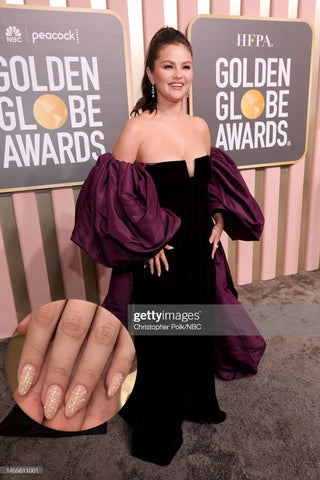 Selena Gomez golden globes 2023 manicure nails