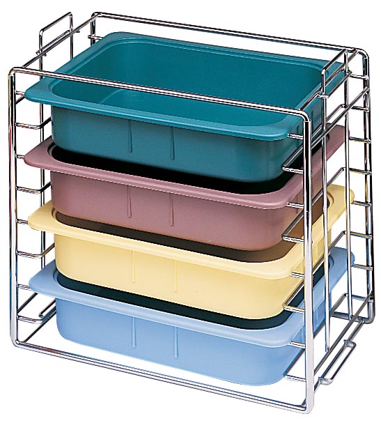 Plasdent 300TRB-H Chrome Tray Rack for Size B & Lid 14 1/2 Width