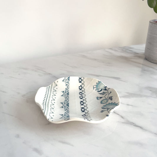 Medium Porcelain Jewellery/Trinket Dish - Peony Print – Alex Allday Ceramics