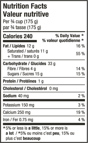 Yoso Coconut Yogurt Vanilla Nutritional Facts