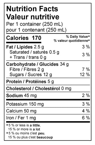 YOSO IMMUNO10 Probiotic Smoothie Vanilla Nutritional Fact