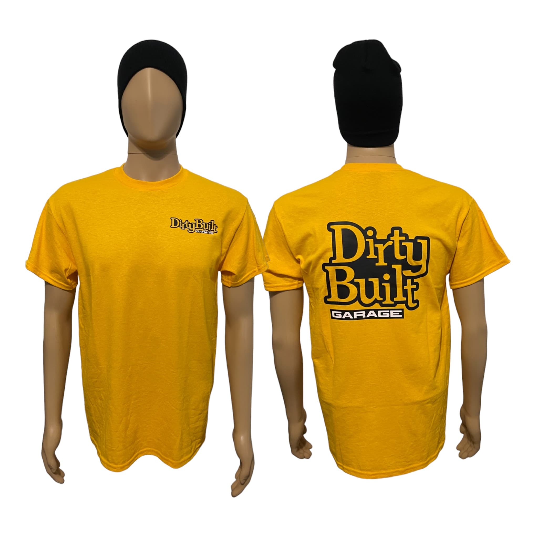 Dirty Built Garage Logo Classic Fit T-Shirt Gold