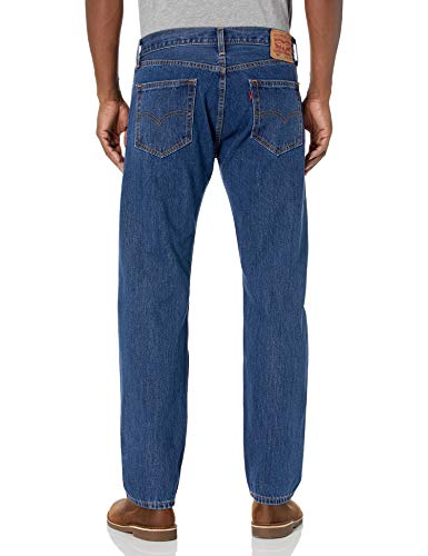 levi's men's 505 regular fit jean dark stonewash