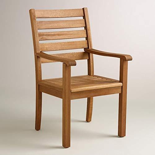 wooden chair with armrest