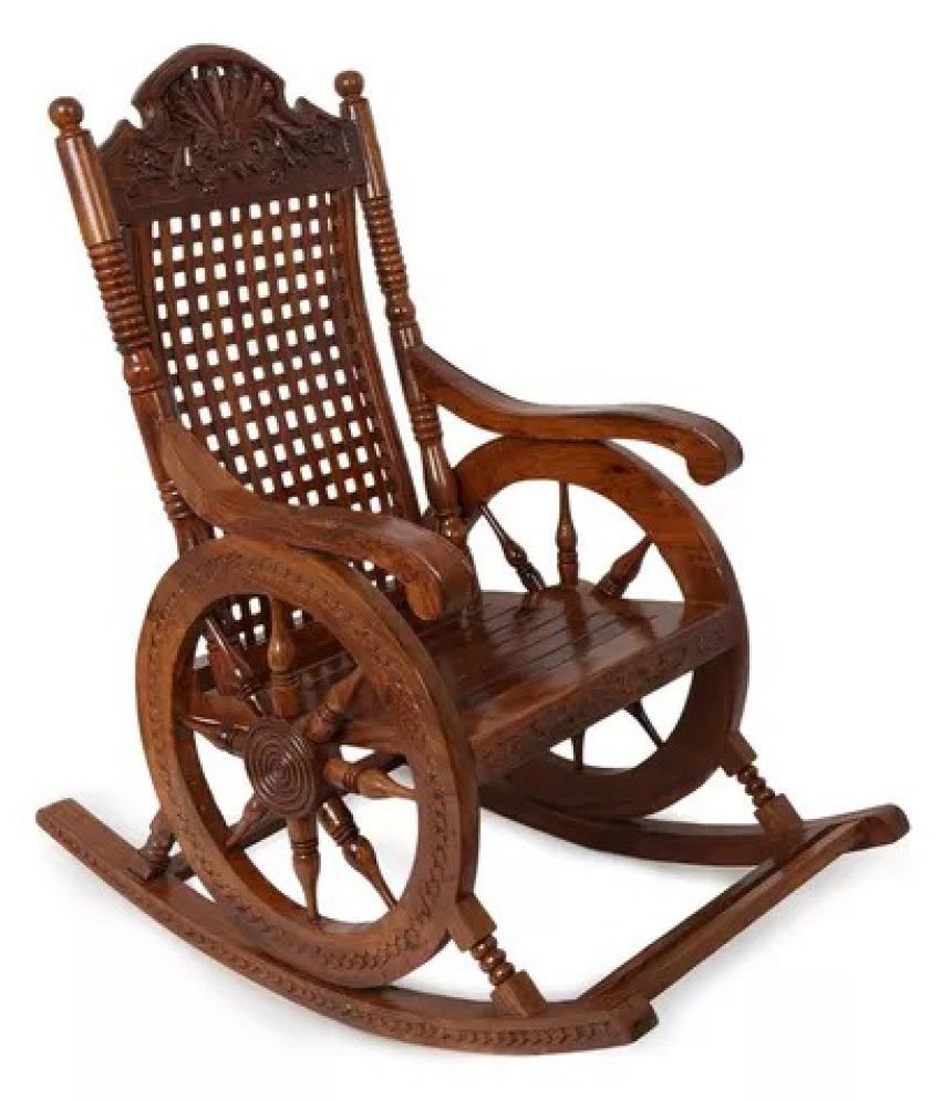 carved wood rocking chair