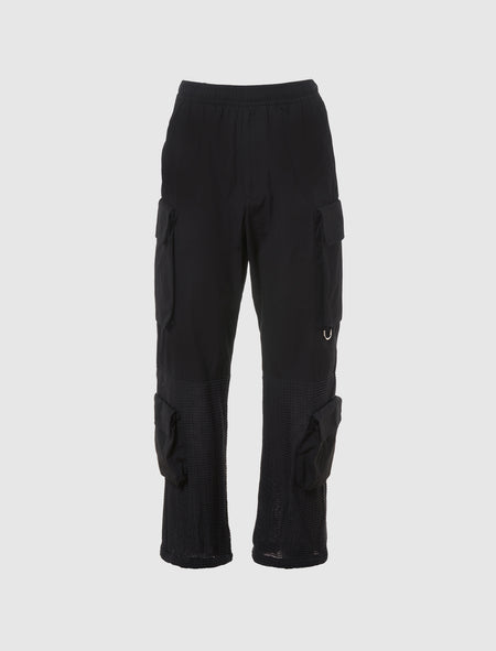 Awake 3M LOGO PRINTED NYLON CARGO PANT Black - black