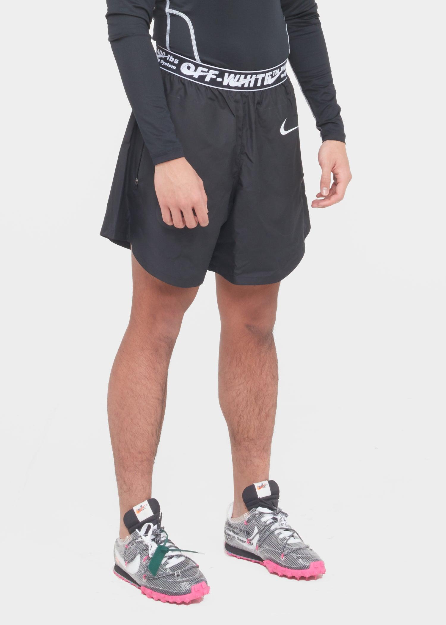 off white nike shorts black