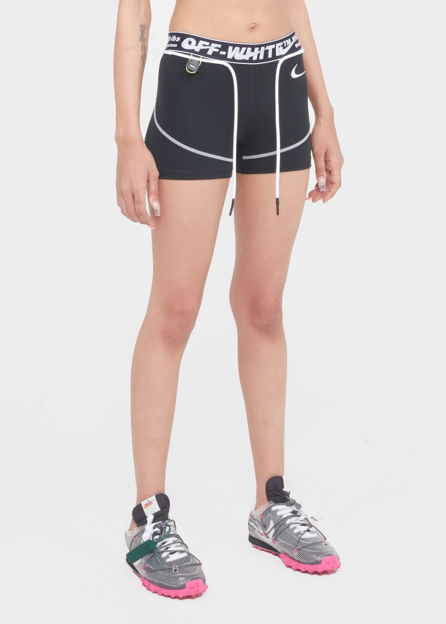 off white nike shorts black