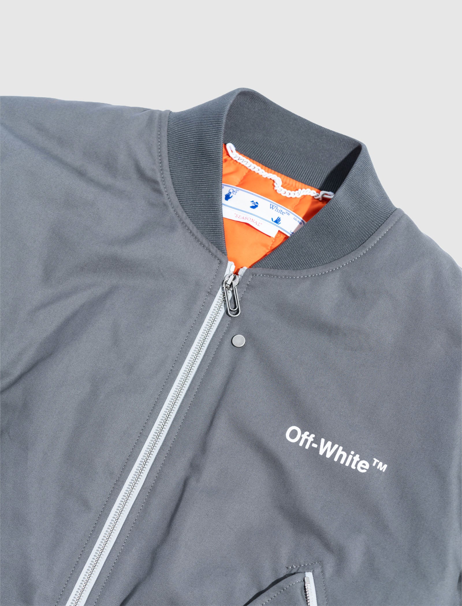 OFF-WHITE DIAGONAL TAB BOMBER JACKET – A Ma Maniere