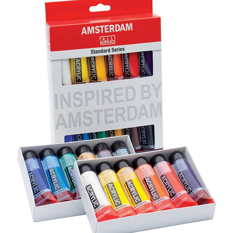 Amsterdam Standard Acrylic Paint, 6 Color Set