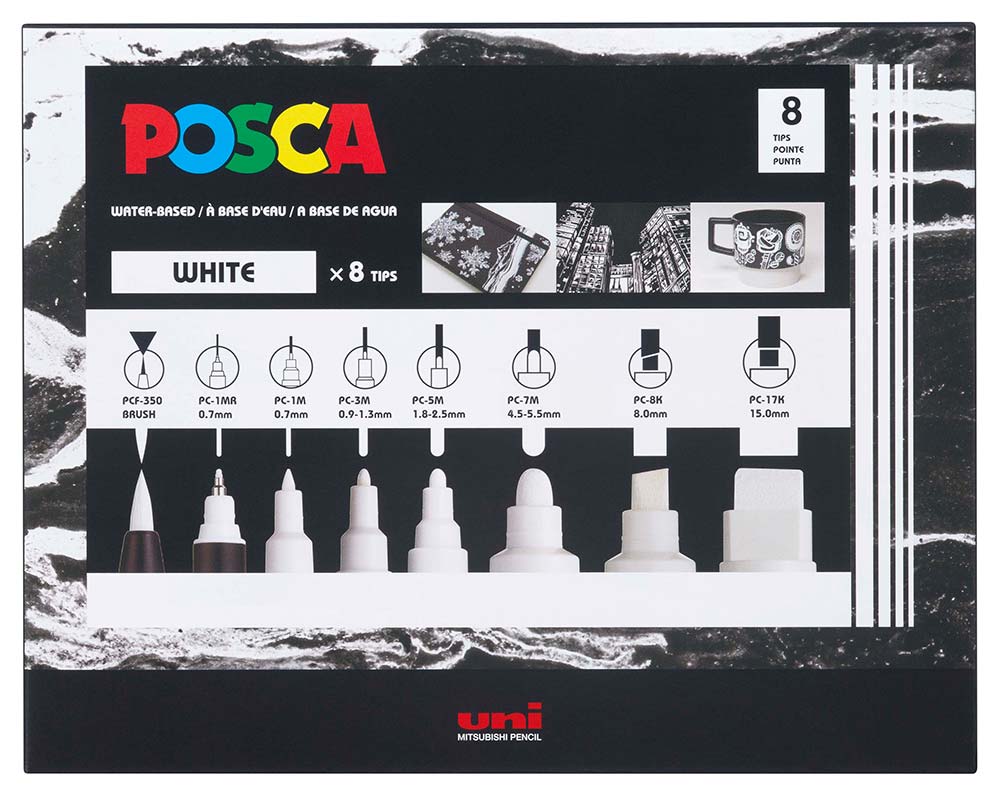 Uni POSCA Paint Markers, Monotone Set (PC-5M) – St. Louis Art Supply
